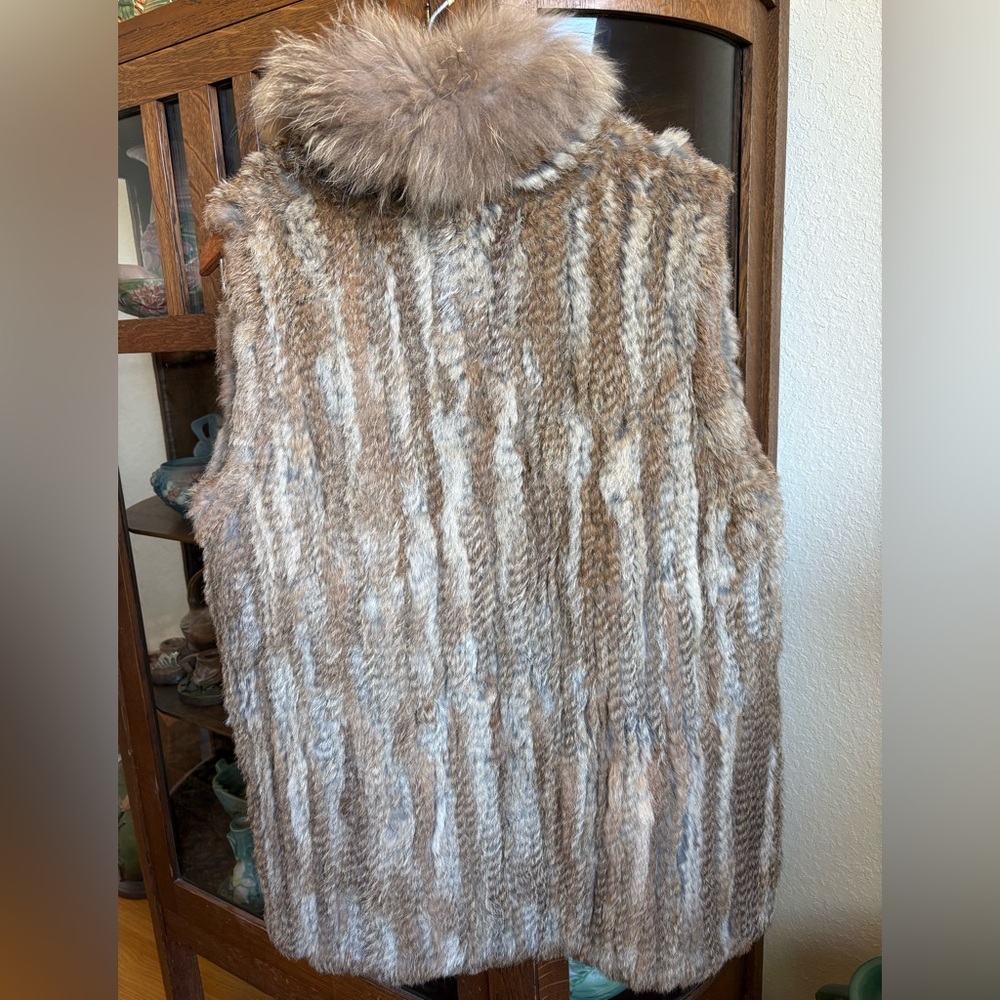 Hope 1967 vintage rabbit fur vest with pockets and front fasteners M/L - Picture 3 of 16